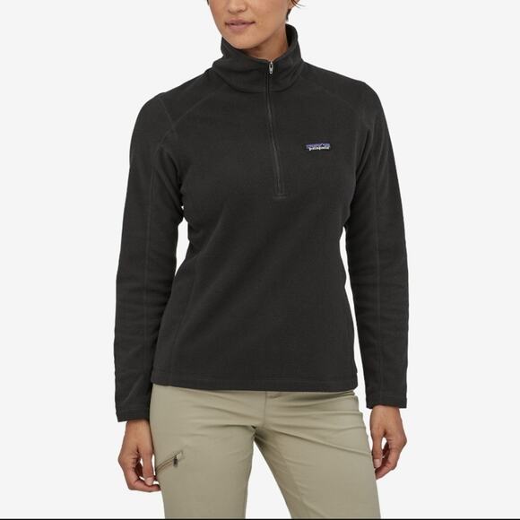 Patagonia Women's Black Micro D 1/4-Zip Fleece S - Picture 1 of 10